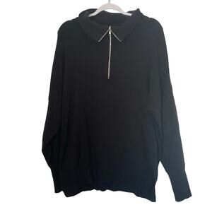 Abercrombie & Fitch Black Quarter Zip Pullover Womens Size Medium
